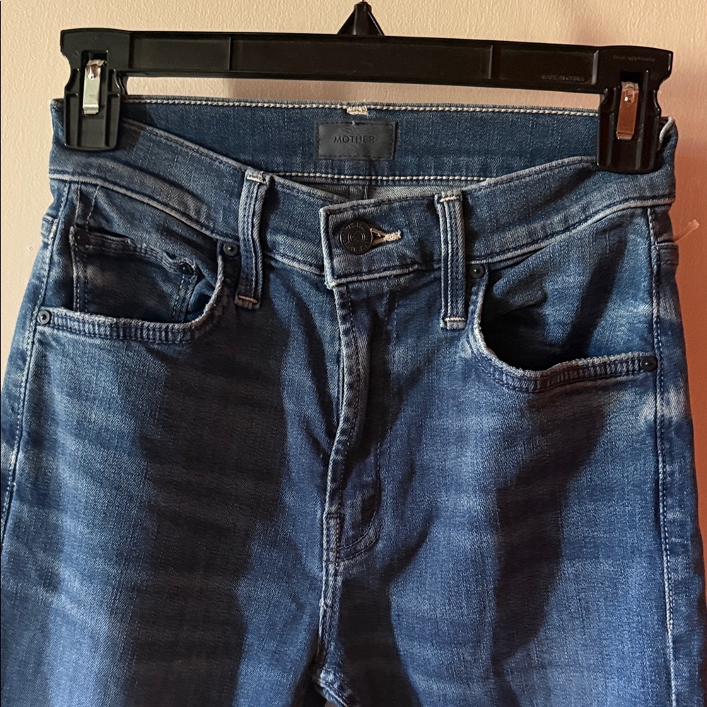 MOTHER Mid rise Rider Ankle Blue Jeans size 25